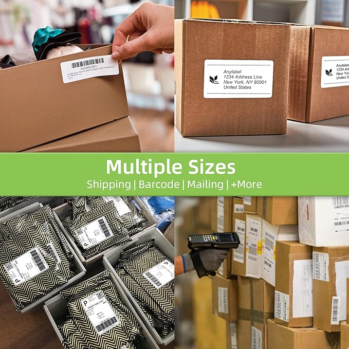 4" x 5 4 Per Page Shipping Labels, 400 Labels (100 Sheets), Inkjet & Laser Printer Compatible
