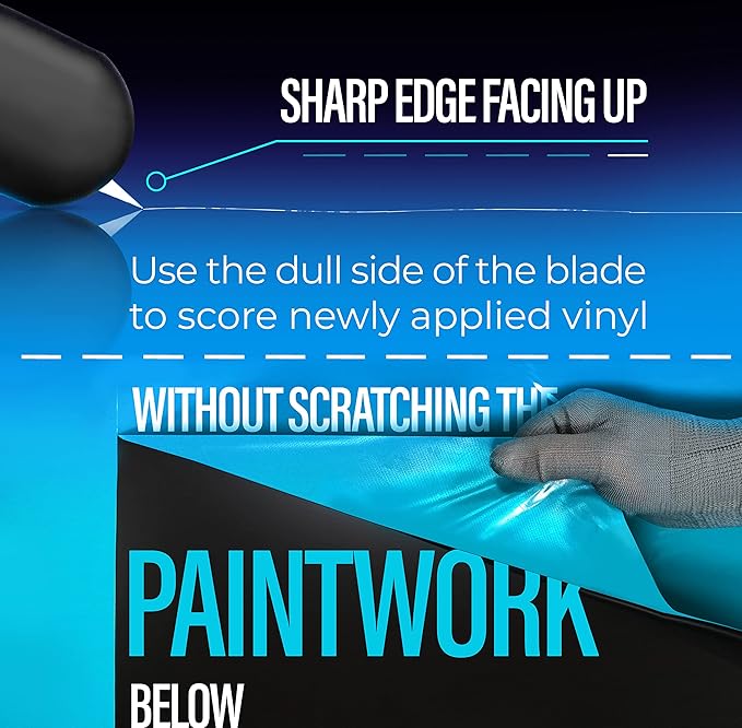 VViViD Precision Gliding Automotive Vinyl Wrapping Knife 3-Pack, Safety Locking, 15 Replacement Blades