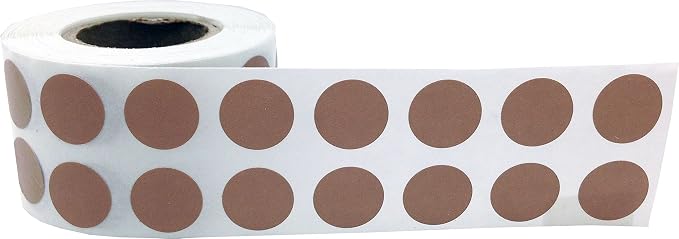 Tan 1/2" Inch Round Adhesive Labels 1,000 Color Coding Dot Stickers for Efficient Inventory Management, Crafting Projects, and Organizational Tasks in Offices, Schools, and Homes
