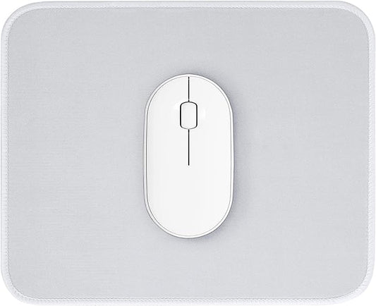 White Mouse Pad, Nice and Cute Mouse Pad, Splash-Proof Textured 10.2 x 8.2Inch, Stitched Edge Non-Slip Waterproof Rubber Mouse Pad