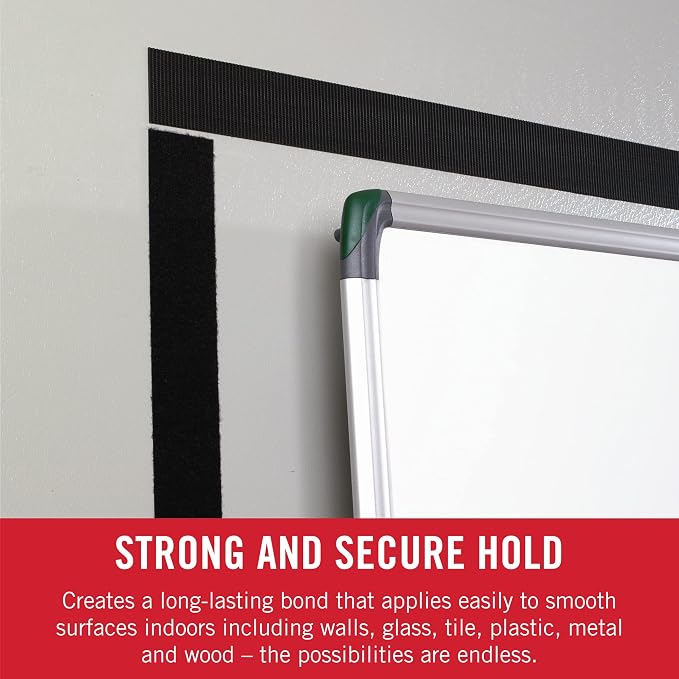 VELCRO Brand 5 Ft x 3/4 in | White Tape Roll with Adhesive | Cut Strips to Length | Sticky Back Hook and Loop Fasteners | Perfect for Home, Office or Classroom (Pack of 2)