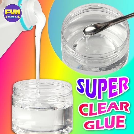 Super Clear Glue 1 Gallon, FunKidz All Purposes School Home Projects Liquid Glue Great for Slime Making Supplies Washable Non-Toxic Use for Arts & Crafts Wood Paper Cardboard