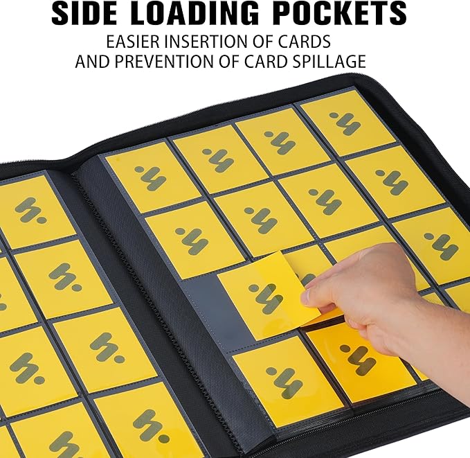 16-Pocket Card Trading Binder,1000+ Pockets Card Album Side Loading Card Folder for TCG,Sports Cards & Other Standard Size Trading Cards