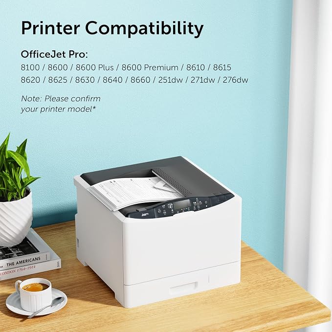 950XL 951XL Combo Compatible for HP 950 XL 951 XL Ink Cartridge Replacement for HP OfficeJet Pro 8600 8610 8620 8100 8630 8660 8640 8615 76DW 251DW (1 Black, 1 Cyan, 1 Magenta, 1 Yellow)