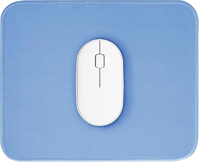 Blue Mouse Pad, 10.2 x 8.2 Inch, 3mm Thick, Non-Slip, Ultra-Smooth, Waterproof, Dustproof, Suitable for Office and Gaming