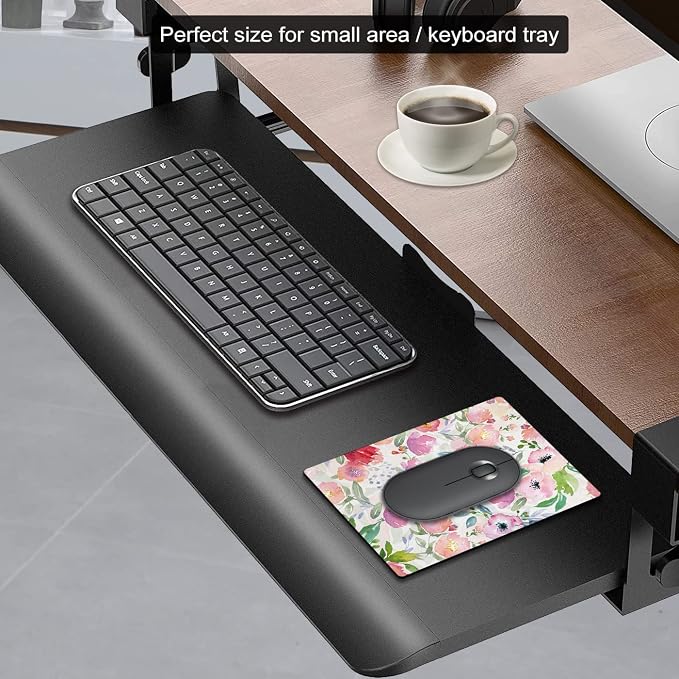 Small Mouse Pad Cute, Mini Mouse Pads for Wireless Mouse and Laptop, Travel Mousepad with Designs - Colorful Floral, Portable Mousepads - 5.5 x 7 in, Desk Decor for Women