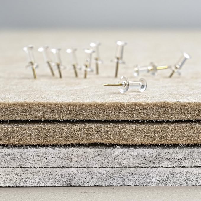 Felt Bulletin Board 36x24 inches, Decorative Pin Board for Home & Office | Cork Board Alternative for Wall with Push Pins, Display Mood Board for Photos, Notes & Reminders