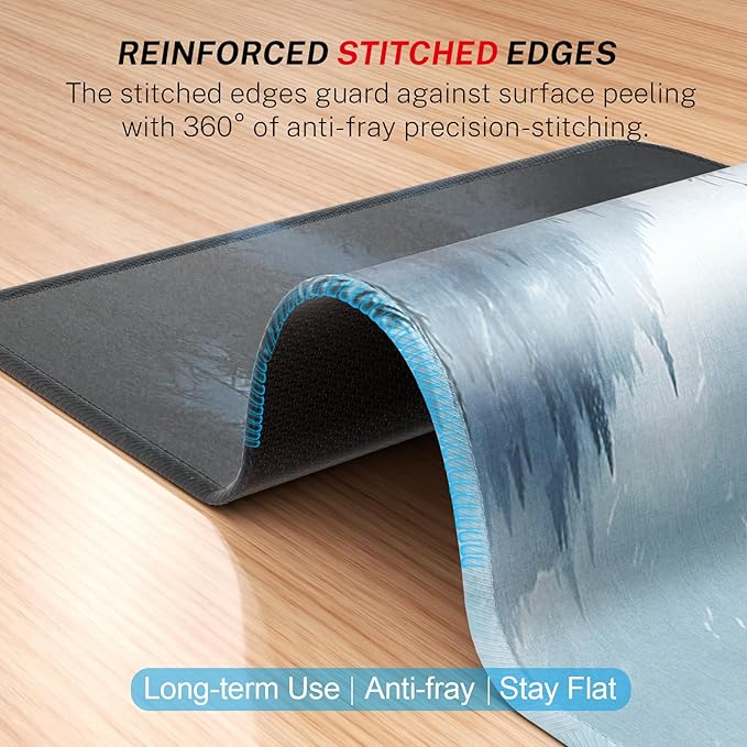 MROCO Mouse Pad 3-Pack [30% Larger] with Anti-Fray Stitched Edges, Premium Waterproof Surface, Non-Slip Rubber Base, Computer & Gaming Mouse Mat for Laptop, Office & Home, 8.5 x 11 in, Cloud Forest
