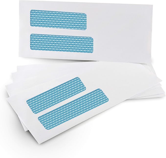 Aimoh #9 Envelopes Self Seal Flip Security Envelopes Double Window 2500ct | Flip & Seal, for Invoices, Statements, Documents, Flip & Seal Adhesive, Security Tinted, 3-7/8 x 8-7/8, 24 lb Paper (30109)