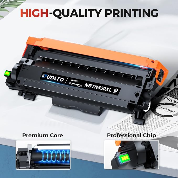 SUDLTO TN830XL TN830 Toner Cartridges Replacement Compatible for | Brother TN830 TN-830 TN830XL to Use with HL-L2460DW DCP-L2640DW HL-L2405W HL-L2400D HL-L2480DW MFC-L2820DW Printer (1 Black)