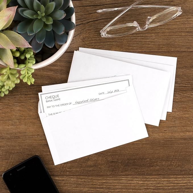 Mead #6-3/4 Envelopes, 3-5/8" x 6-1/2", Security Printed Lining for Privacy, Press-It Seal-It Self Adhesive Closure, White All-Purpose 20-lb Paper Mailing Envelopes, 500 Count (742021)