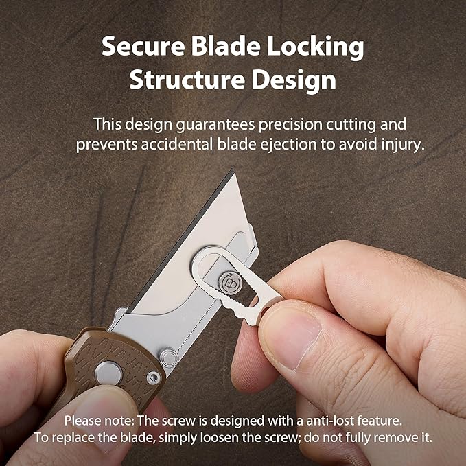 OKNIFE U1 Pro Multitool Folding Utility Knife with Folding Screwdriver, Quick Change Blade, Rail Lock & Pocket Clip for Men Women (PEEK)