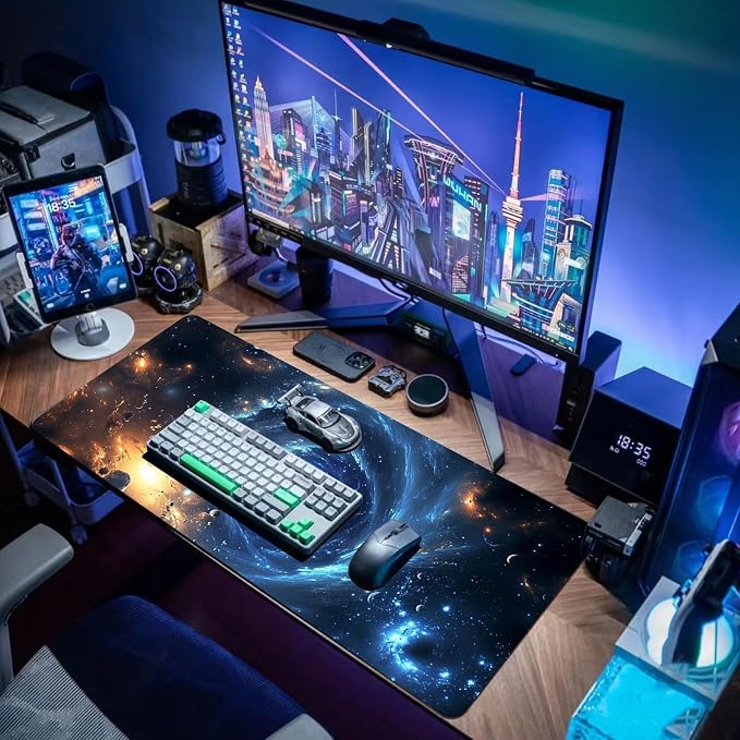 Gaming Mouse Pad Desk Pad XL Large Mouse Mat Keyboard Mat Office Desk Decor AccessoriesKeyboard Mat Office Desk Decor Accessories (Dreamy Sky)