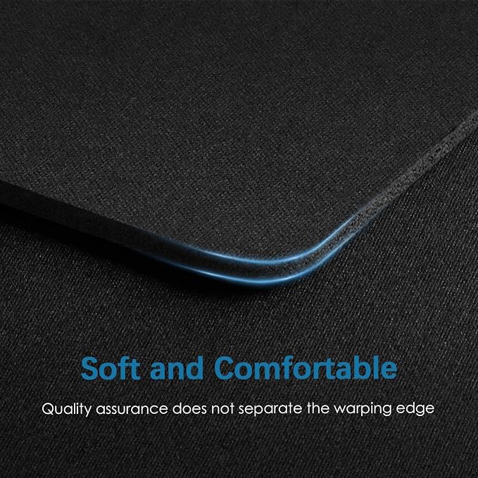 Mouse Pad 8.0×7.5×0.12 inches Premium-Textured Non-Slip Rubber Base Mouse Mat Mousepad for Office & Home, Black (2 Pack)