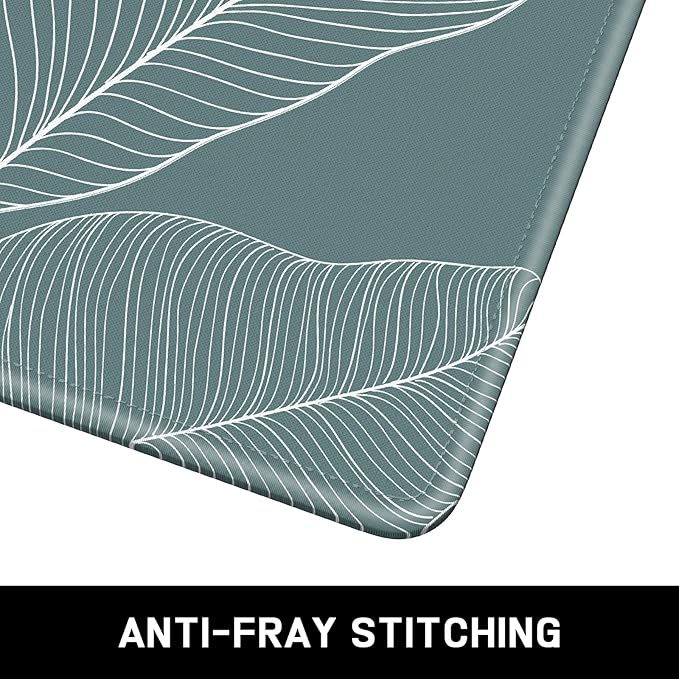Mouse Pad, Minimalism Marble Style Computer Pad, Anti-Slip Rubber Mouse Mat with Stitched Edges for Gaming, Office, Laptop, PC, Women, 9" x 8" Thick 3 mm, Boho Leaves-02