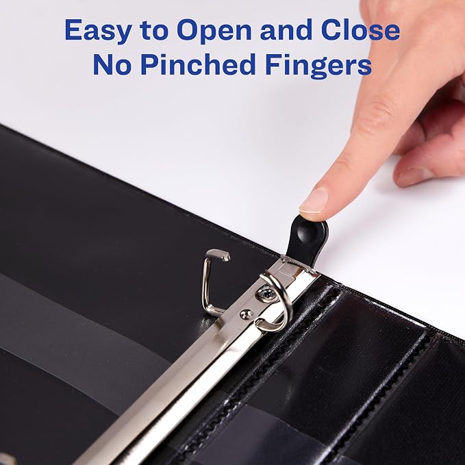 Avery Heavy-Duty View 3 Ring Binder, 2 Inch One Touch EZD Rings, 540-Sheet Capacity, 2.8 Inch Wide Spine, Customizable Clear Cover and Spine, 1 Green Binder (79683) (Pack of 2)