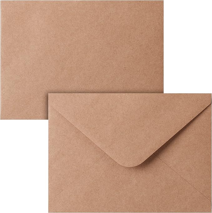 Mr. Pen- Kraft Envelopes, 39 Pack, 5 x 7 Inch, A7 Envelopes, Brown Envelopes, Card Envelopes, Kraft Paper Envelopes, Invitation Envelopes, Postcard Envelopes