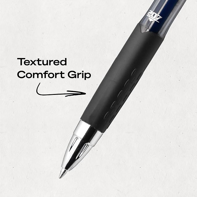 uniball™ 207 Gel Pens, Blue Ink, 0.7mm Medium Point, Retractable, 12 Count | Smooth Writing, Fraud-Resistant, uni Super Ink™