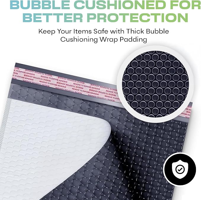 Arctic White Bubble Mailers 7.25x12 Poly Padded Envelopes #1 200 Pack | Fits Comics, Photos & Cards, Self-Seal Closure, Cushioned Protection, Water-Resistant Poly, Made in USA