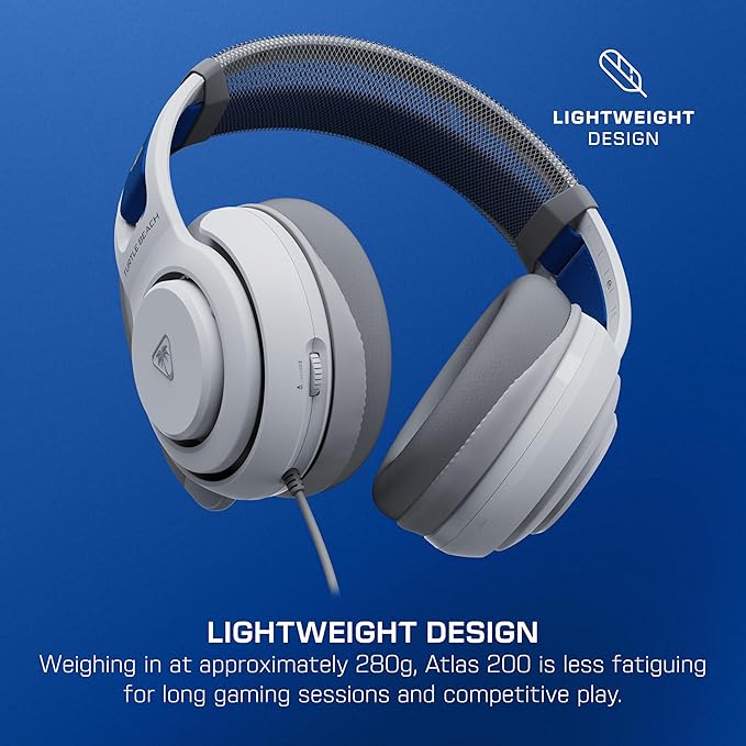 Bundle of Turtle Beach Atlas 200 Wired Gaming Headset Officially Licensed for PS5 & PS4 - White + Victrix Pro BFG Reloaded Wireless Gaming Controller Officially Licensed for PS5, PS4, PC - White