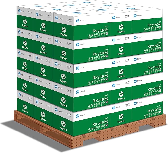 HP Printer Paper | 8.5 x 11 Paper | 30% Recycled Paper | 40 Case Pallet - 200,000 Sheets | 92 Bright| Loading Dock Delivery | Made in USA - FSC Certified | 112100P