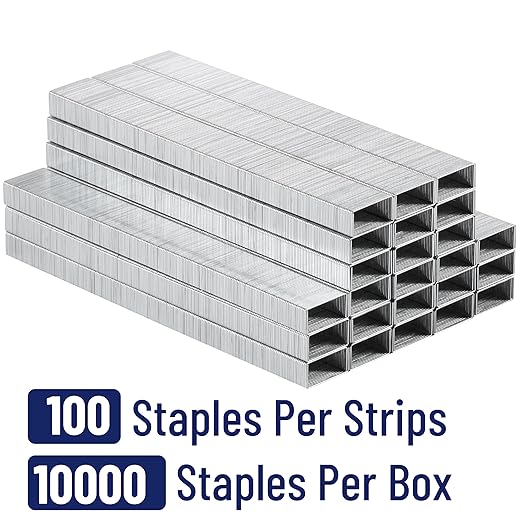 Mr. Pen- Staples for Staple Gun, 20 Sheets, 1/4 inch, 10000 Staples Bulk for Upholstery, Construction, Furniture