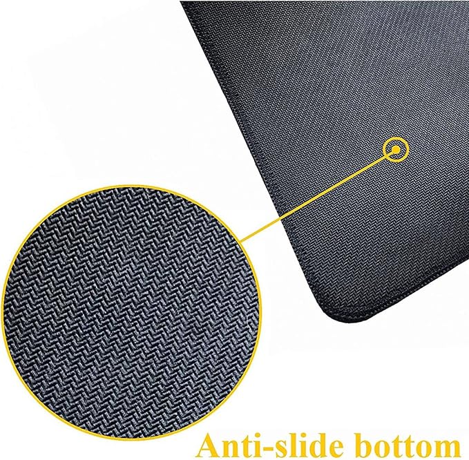 XXL Gaming Mouse Pad 35.4x15.7 Inch, Large Extended Desk Mat | Mousepad with Blue Meteor Design, Non-Slip Rubber Base, Water-Resistant Surface and Stitched Edges for Gaming, Office & Home