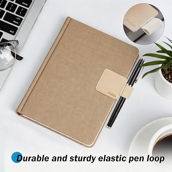 ProCase (5 Pack Pen Loop Holder for Notebooks Journals Planners Tablet Case, Self Adhesive Leather Pencil Holder with Elastic Loop for Pens, Apple Pencil, Stylus Pen -Brown