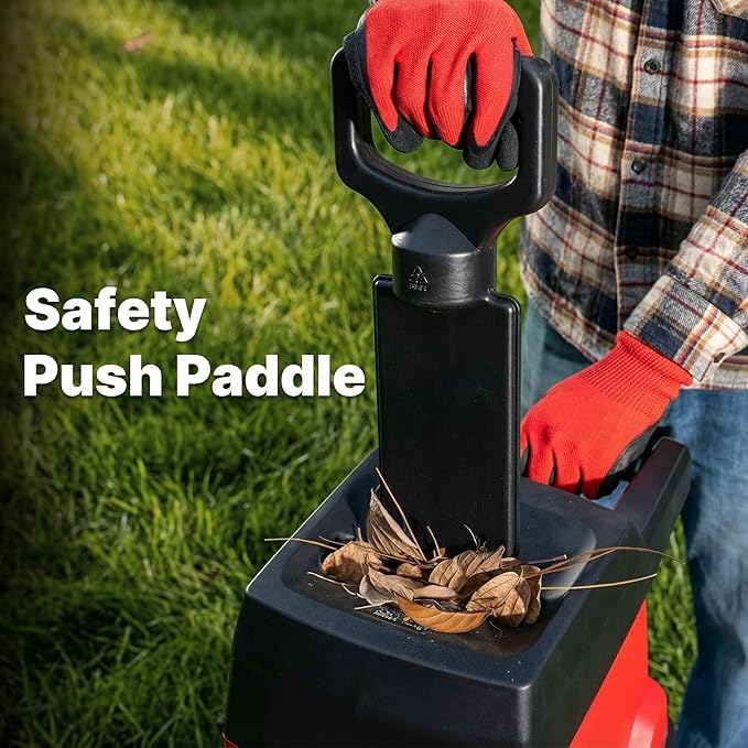 Shop-Vac Electric Wood Chipper, 15-Amp Wood Chipper Shredder with 45L Collection Bag and Push Paddle, Double-Sided Blade, 1-3/4 Inch Cutting Diameter for Yard Debris, Branches, and Leaves