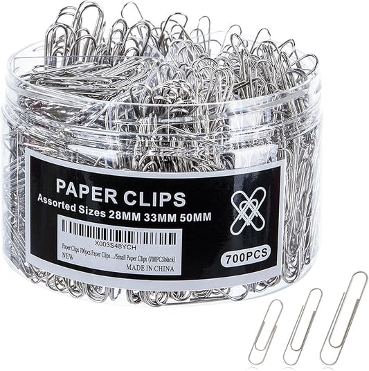 700pcs Paper Clips Assorted Sizes Large (700PCS)
