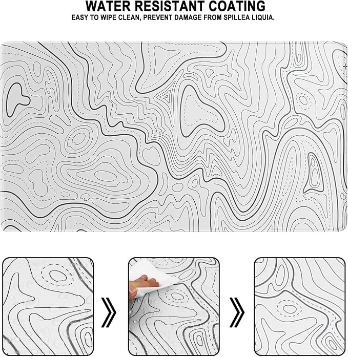 Large Mouse Pad, Water Resist Extra Gaming Large Mousepad with Stitched Edges, 31.5" x 15.7" Non-Slip Rubber Base Office Big Long Keyboard Pad for Office Gamer Home XXL, White
