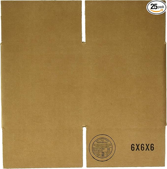 6x6x6 Corrugated Shipping Box Bundle/25