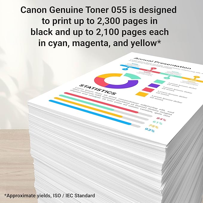 Canon Genuine 055 Black Toner Cartridge Compatible with LBP664Cdw,MF741Cdw,MF743Cdw,MF745Cdw,MF746Cdw,(Pack of 2)