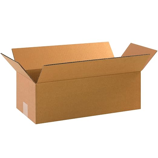 BOX USA Shipping Boxes 18"L x 8"W x 8"H 25-Pack Long Corrugated Boxes for Moving, Shipping, Mailing, Packing, Packaging and Storage