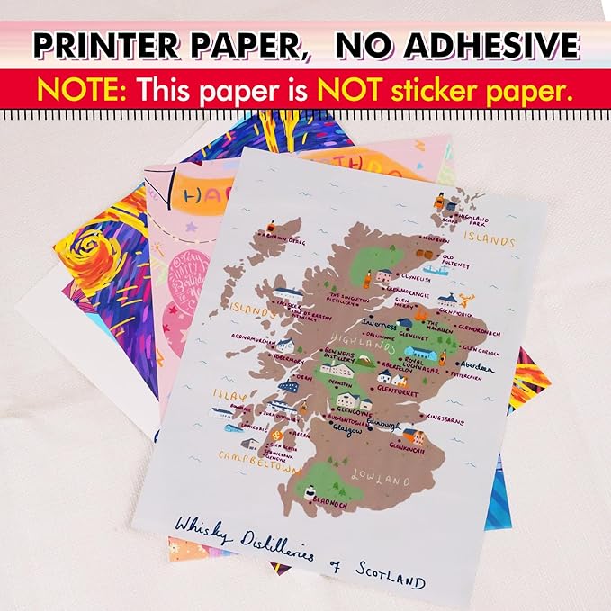 KOALA PAPER Waterproof Paper for Inkjet Printer, 8.5x11 Inch 30 Sheets, Matte White Tear-Resistant Printable Paper, Durable and Quick-Drying