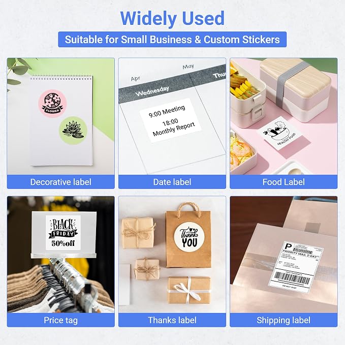 4x6 Shipping Label Printer - Desktop Thermal Barcode Printer | WINDOWS & MacOS Compatible, Label Printer for Small Business