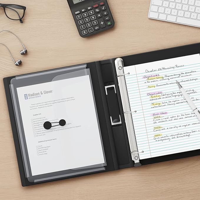 Staples Better 1-Inch D-Ring Binder, Black – Heavy-Duty 3-Ring Binder for School & Office Organization