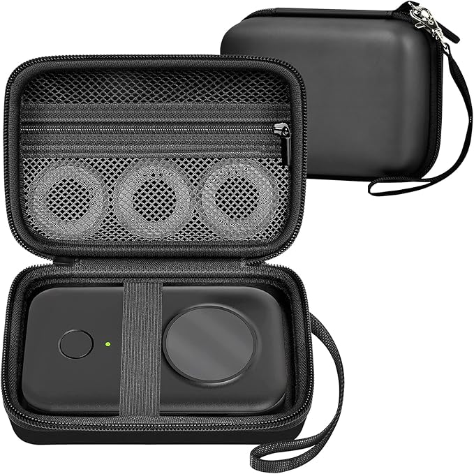 PAIYULE Hard Carrying Case for Phomemo D30 D35 Label Maker, Label Printer Case for Nelko P21, for NIIMBOT D110 D11, for Marklife P11 P12, for SUPVAN E10, Protective EVA Storage Bag with Mesh Pocket