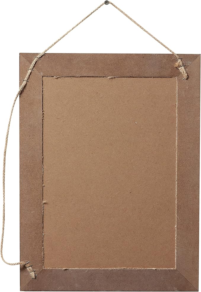 SOFE Hanging Linen Small Bulletin Board, 15.7×12 Inches Decorative Cork Boards for Walls with Black Frame, Wood Vision Board Farmhouse Pin Board for Home Office School, Rustic Memo Board Display Photo