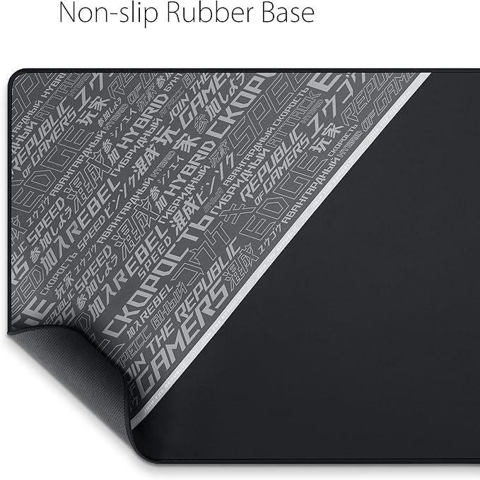 ASUS ROG Sheath BLK Gaming Mouse Pad – 35.4” x 17.3", Extra-Large Surface, Ultra-Smooth for Precise Mouse Control, Anti-Fray Stitched Edges, Non-Slip Base - Black/Gray