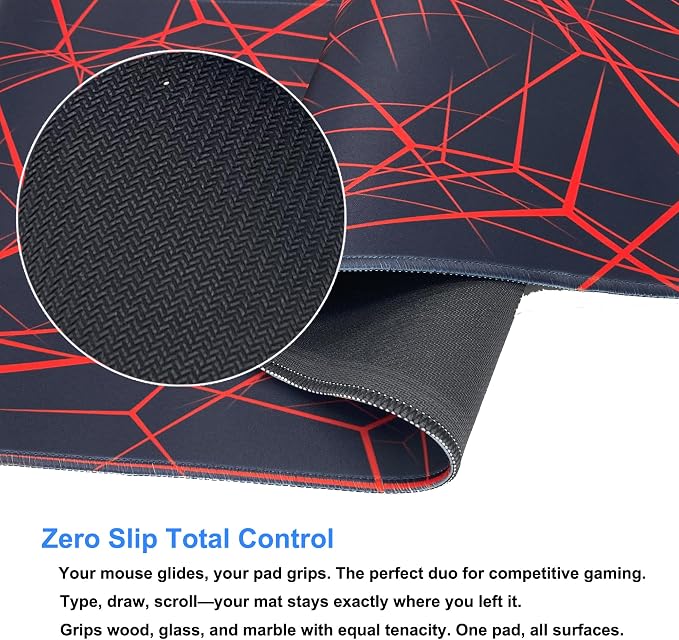 Professional Large Mouse Pad,27.5 x 11.8 in Extended Gaming Mouse Pad,Smooth Fabric,Non-Slip Rubber Base,Precision Stitched Edges, for Work,Gaming,Writting & Home-70x30 Hongnet