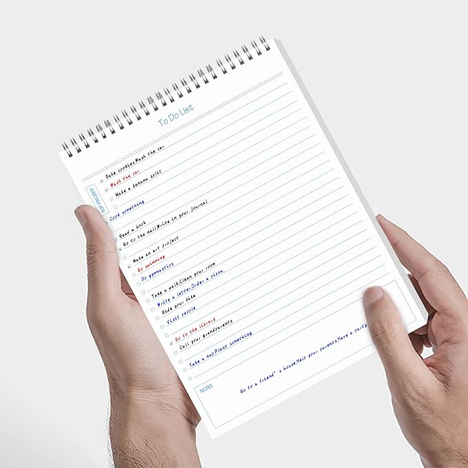 GOLDPEI To Do List Notepad Big 2pcs/set - Daily Planner Notepad Undated 50 Sheets Tear Off, 8" x 11" Planning Pad Checklist Productivity Note Pad for Work and Personal Organized