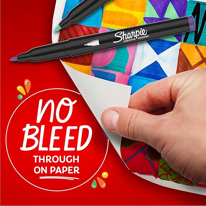 Sharpie Creative Markers Variety Pack, Water-Based Acrylic Paint Markers, Assorted Tips and Colors, 36 Count - Works on Paper, Metal, Wood, Ceramic, Glass, Rock, Canvas