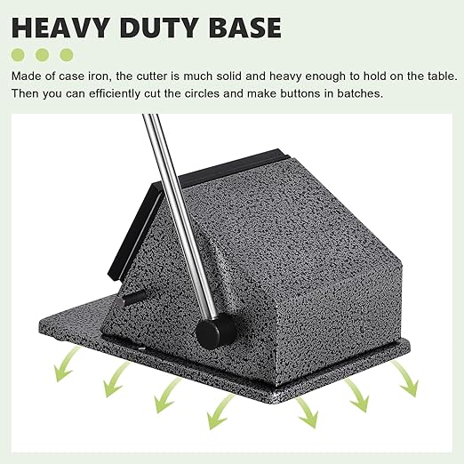 1.457" Button Paper Cutter Button Punch Graphic Punch Cutter for 1.457" Buttons, 1.909" Circle Cutter Punch for Photopaper Scrapboard Cardboard Cutting