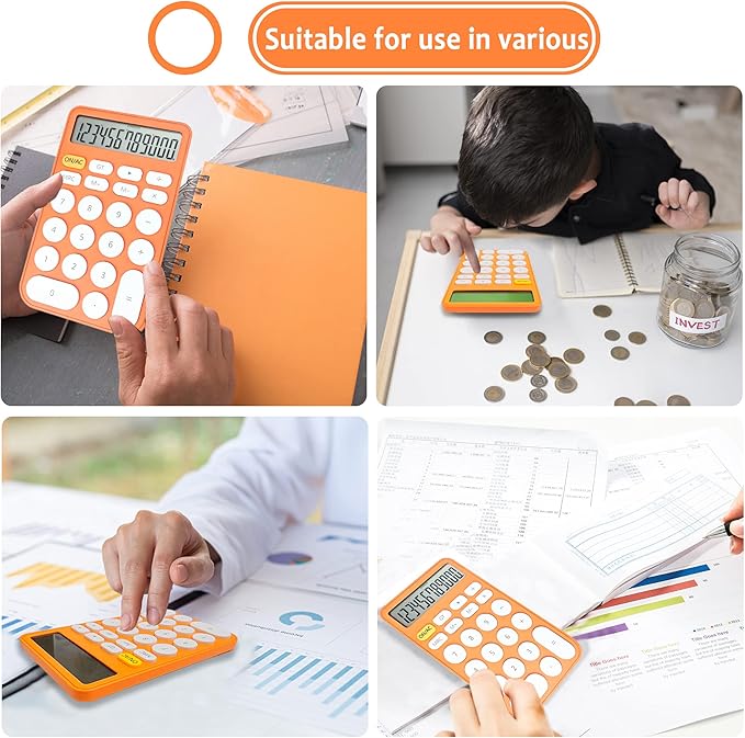 VEWINGL Standard Calculator, 12 Digit Large Display Desktop Calculator with Big Buttons for Office, School, Home & Business