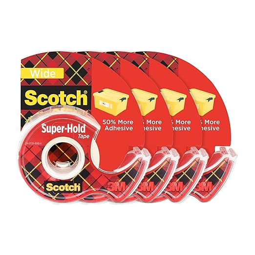 Scotch Super-Hold Tape 1.5 in x 650 in (Pack of 4)