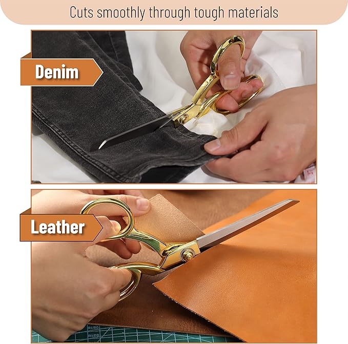 Mr. Pen Premium Gold Tailor Scissors, 8-inch Heavy Duty Fabric Cutter