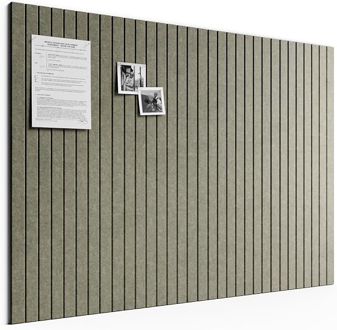 Bumusty 48"x 36" Large Felt Bulletin Board Tiles, Earth Brown | 12-Pack Cork Board Alternative, Wall Decor, 30 Pushpins, 60 Adhesive Tabs, Vision Board, Office, Classroom, Home, Dorm