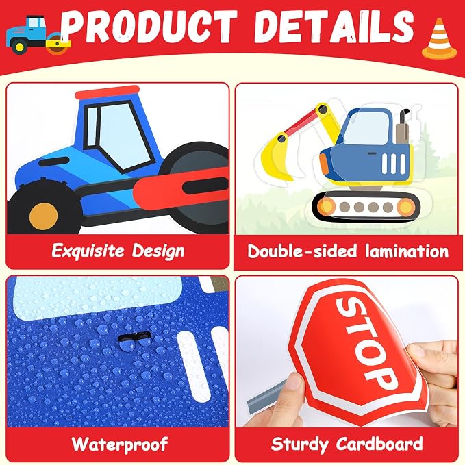 Construction Bulletin Board Set Under Construction Bulletin Board Decor Traffic Workers Paper Cutouts Classroom Decorations for Welcome Back to School Office Home Chalkboard Decor Wall Door