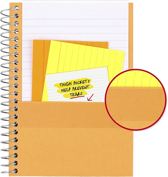 Five Star Spiral Notebook, 1 Subject, College Ruled Paper, 4-3/8" x 7", Personal Size, 80 Sheets, Fights Ink Bleed, Water Resistant Cover, Black (450048AA2-ECM)